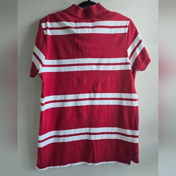 Ditch Plan red and white striped short sleeve size M - Picture 2 of 8